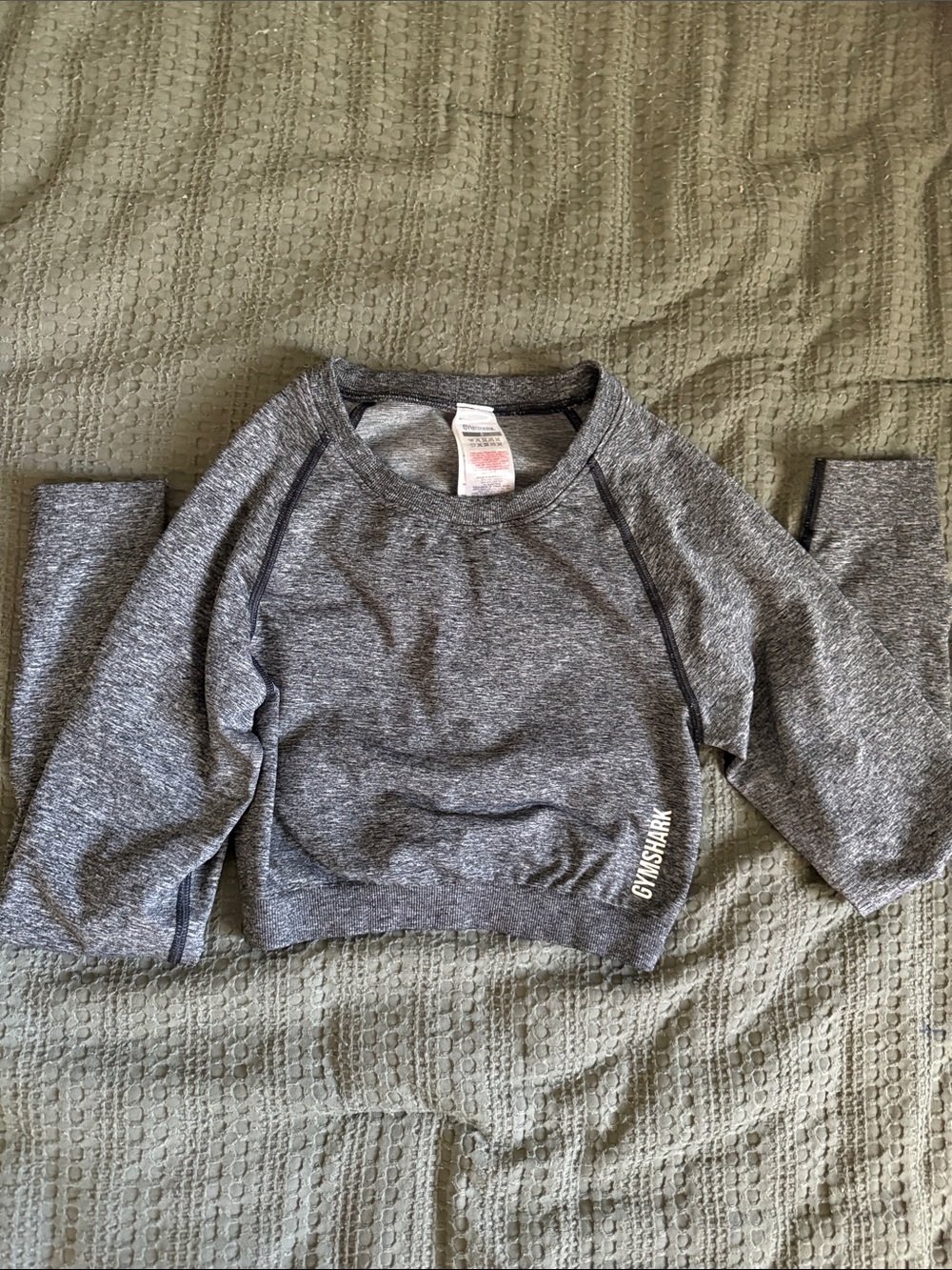 Gymshark Dark Heather Grey Cropped Pullover